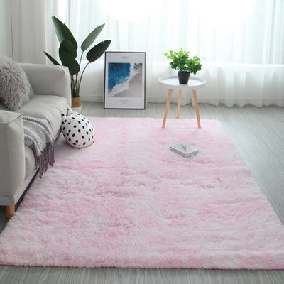 Simple Tie-dye Long Hair Rug