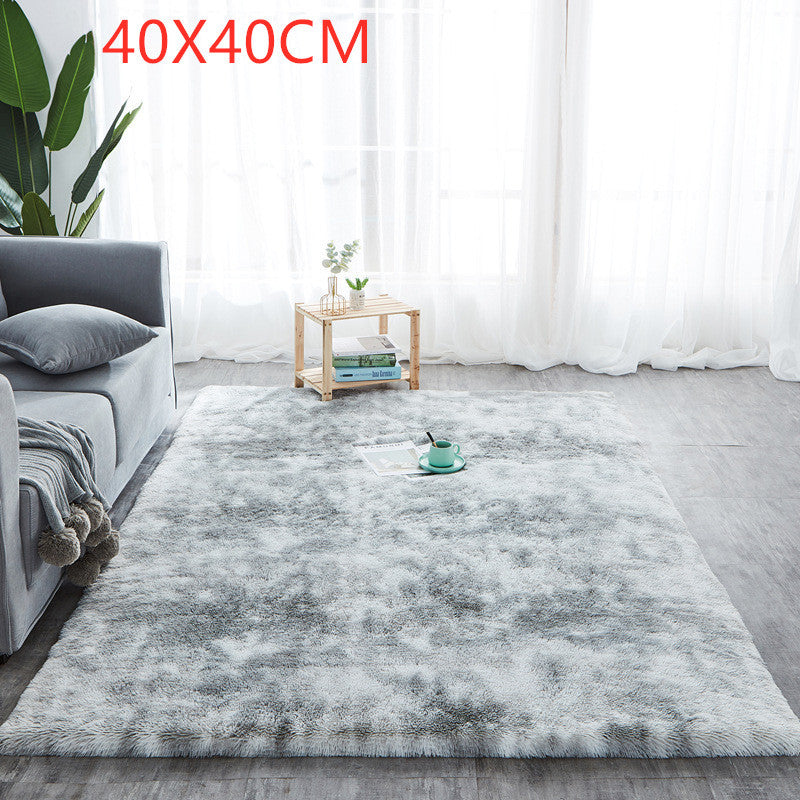 Simple Tie-dye Long Hair Rug