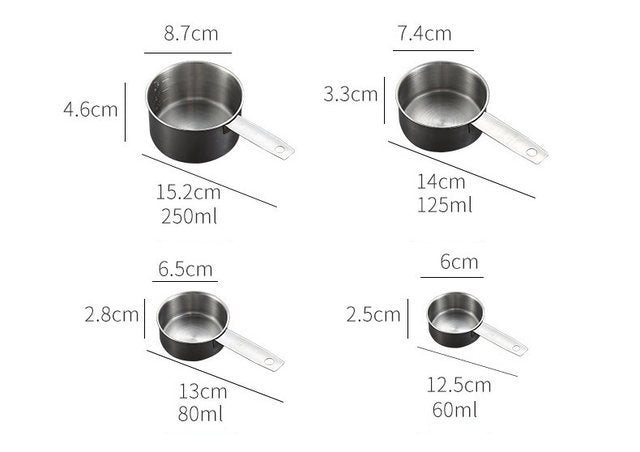 Stainless Steel Measuring Cup And Spoon Set, Luxurious Stackable Measuring Spoons, Household Tools, Kitchen Accessories