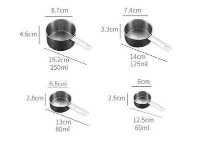 Stainless Steel Measuring Cup And Spoon Set, Luxurious Stackable Measuring Spoons, Household Tools, Kitchen Accessories