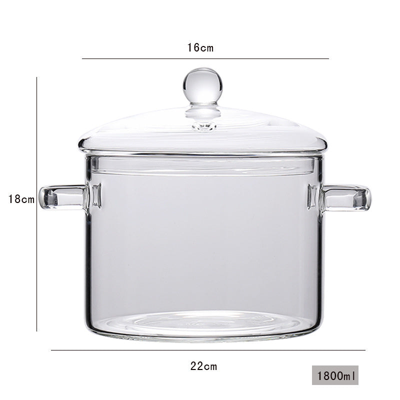 Glass Pot Stove Pot Kitchen Transparent Mini Soup Pot Stove Stove Cooking Tools Accessories