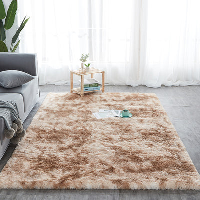 Simple Tie-dye Long Hair Rug