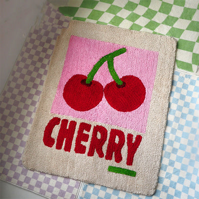 Women's Handmade Home Cherry Bedroom Rug